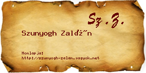 Szunyogh Zalán névjegykártya