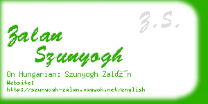 zalan szunyogh business card